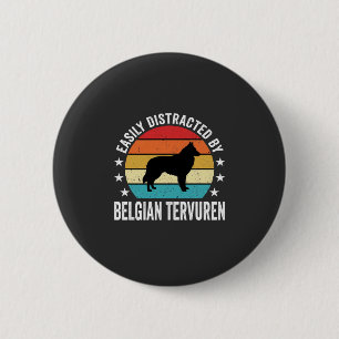 Bóton Redondo 5.08cm Facilmente Distraído Pelo Cão Tervuren Belga