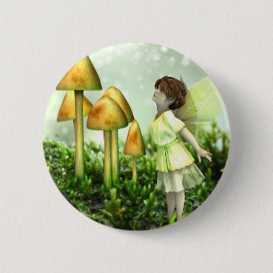 Bóton Redondo 5.08cm Fada Curiosa - Fada e Toadstools