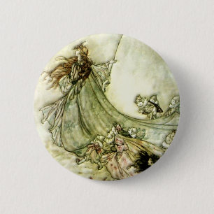 Bóton Redondo 5.08cm Fadas afastado - Arthur Rackham