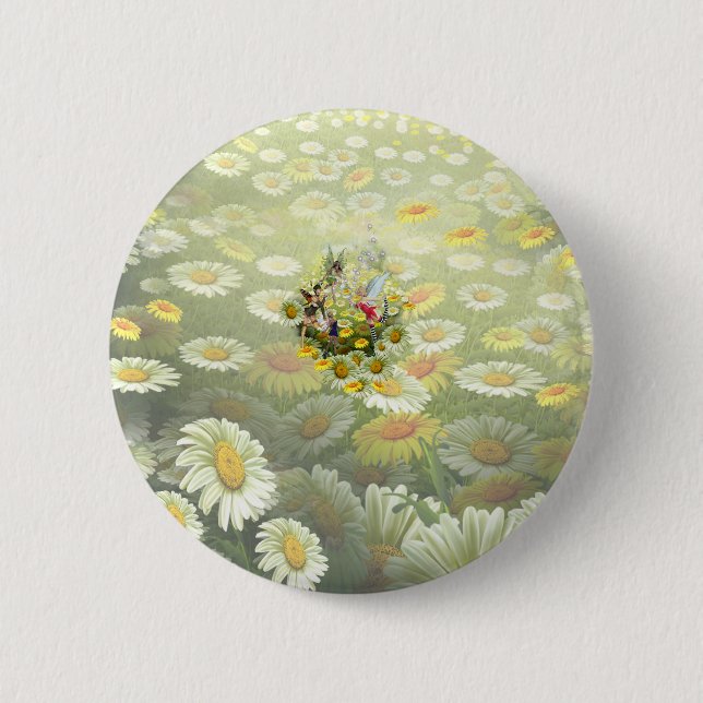 Bóton Redondo 5.08cm fadas de primavera (Frente)