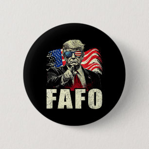 Bóton Redondo 5.08cm Fafo engraçado Trump Fafo americano EUA _5