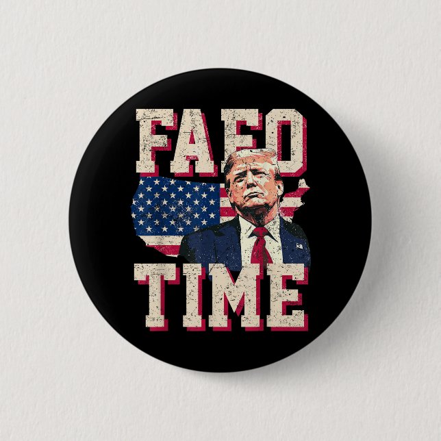 Bóton Redondo 5.08cm Fafo Trump Flag Engraçado (Frente)