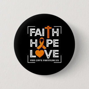 Bóton Redondo 5.08cm Faith Hope ama Rsd Crps Consciência 1