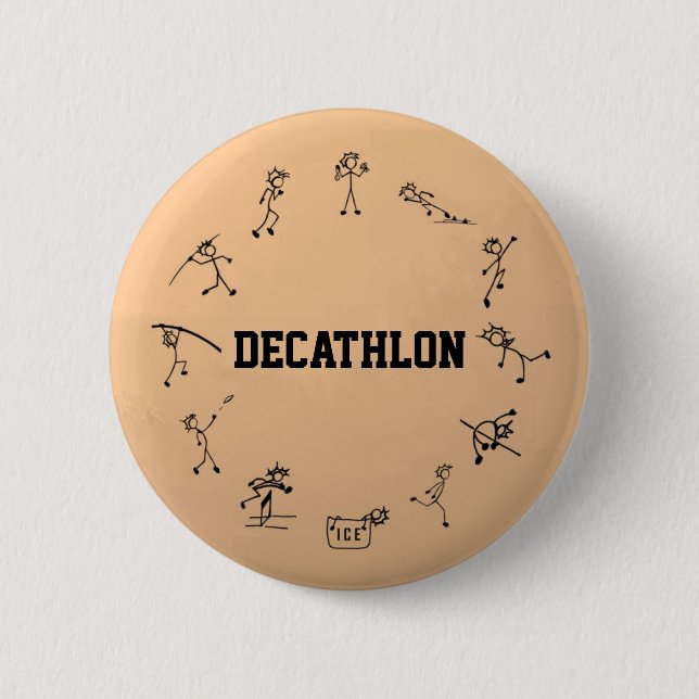 Bóton Redondo 5.08cm Faixa Decathlon Stickman e atletismo (Frente)