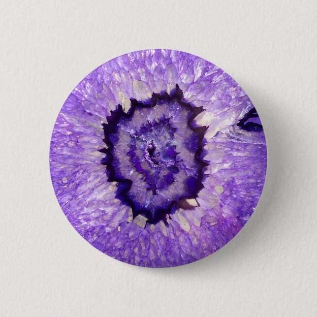 Bóton Redondo 5.08cm Falln Purple Agate Geode (Frente)