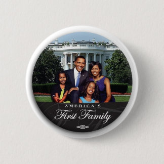 Bóton Redondo 5.08cm Família de Obama 2" botão