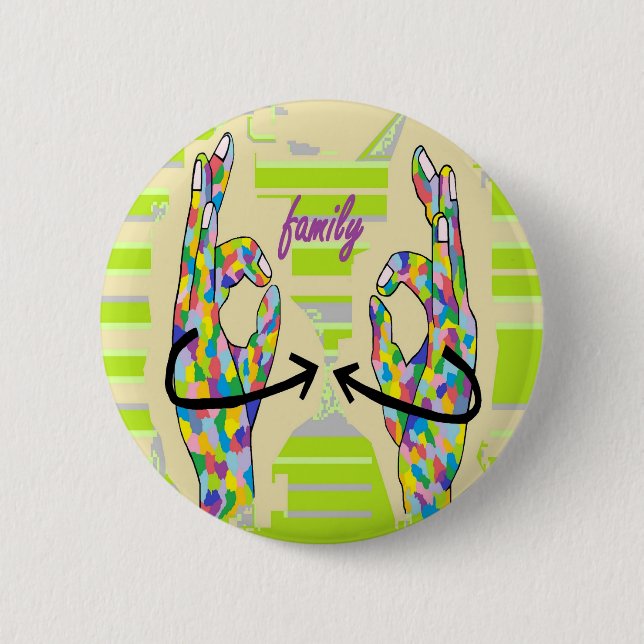 BÓTON REDONDO 5.08CM FAMÍLIA DO ASL (Frente)