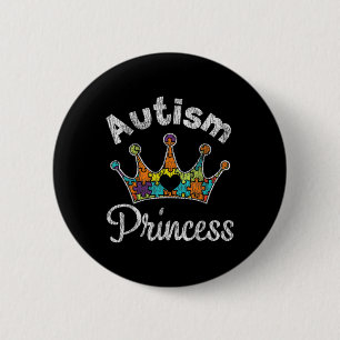 Bóton Redondo 5.08cm Família Filha Princesa Autismo Conscientização Aut