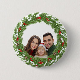 Bóton Redondo 5.08cm Family in the Snow Button – Cute Christmas Family
