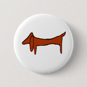 Bóton Redondo 5.08cm Famoso Abstrato Dachshund