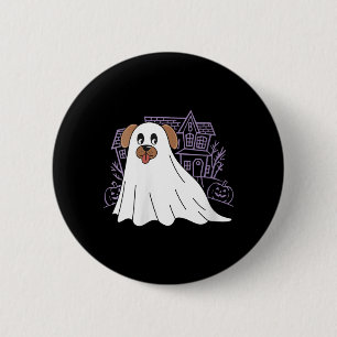 Bóton Redondo 5.08cm Fantasma de Cachorro Feminino Cachorro Fofo Vestid