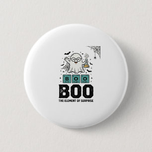 Bóton Redondo 5.08cm Fantasma de Halloween Ciência Divertida Vintage_1