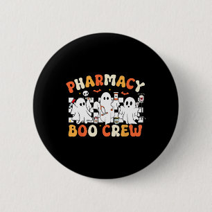 Bóton Redondo 5.08cm Farmacêutica Retro Boo Crew Farmacêutica Ghost Tec