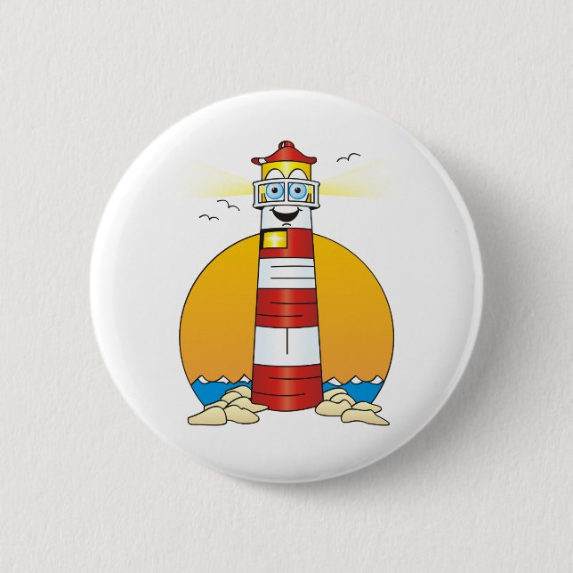 Bóton Redondo 5.08cm Farol de Cartoon Jesus (Frente)