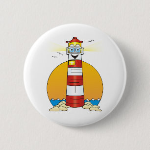 Bóton Redondo 5.08cm Farol de Cartoon Jesus