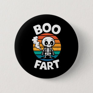 Bóton Redondo 5.08cm Fart Engraçado Fazendo Esqueleto Para O Halloween