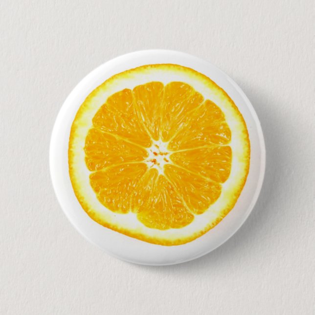 Bóton Redondo 5.08cm Fatia Laranja - Fruta (Frente)