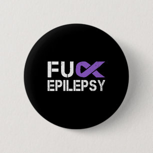 Bóton Redondo 5.08cm Fck Epilepsy Awartness Mont, guerreiro de fita rox