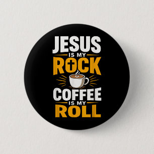 Bóton Redondo 5.08cm Fé Cristã Jesus Café Manhã Oração