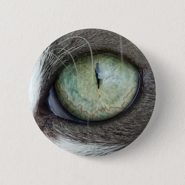 Bóton Redondo 5.08cm Feche acima do olho de gato (Frente)