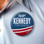 Bóton Redondo 5.08cm Fed up - Robert F Kennedy para a mudança 2024<br><div class="desc">Um design moderno para Kennedy concorrendo à presidência nas eleições de 2024.</div>