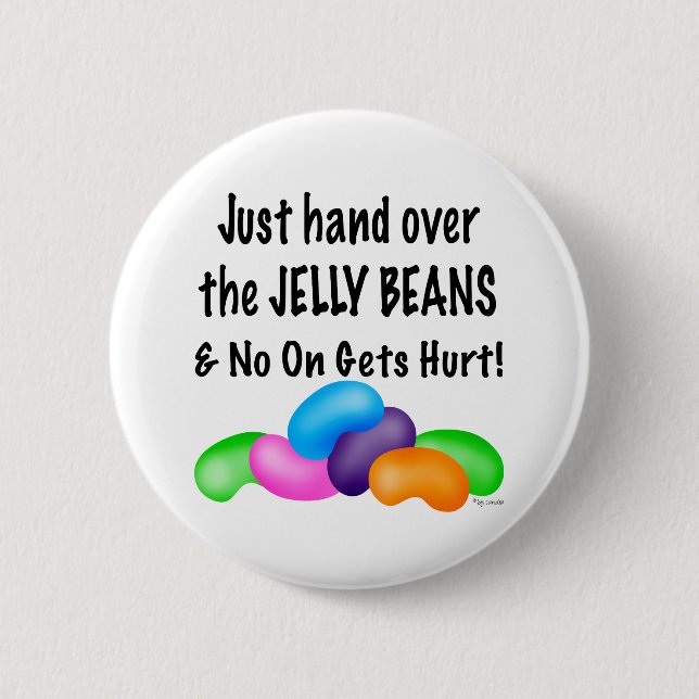 Bóton Redondo 5.08cm Feijão de geléia (Frente)