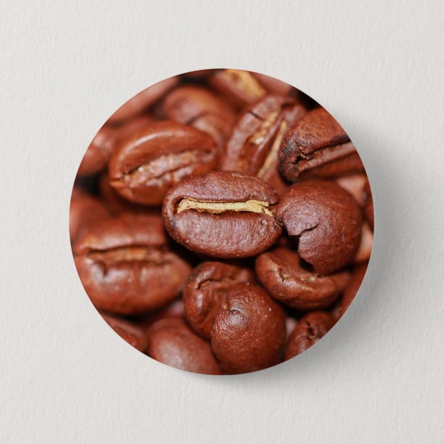 Bóton Redondo 5.08cm Feijões de café torrados (Frente)