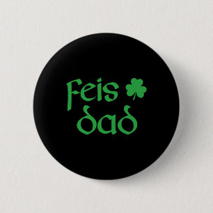 Bóton Redondo 5.08cm Feis Pai Irish Dance Shamrock Irish Dancing Mens