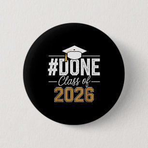 Bóton Redondo 5.08cm Feita turma de 2026 formatura sênior último dia de