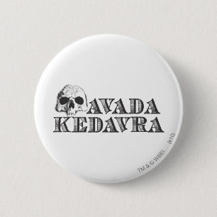 Bóton Redondo 5.08cm Feitiço Harry Potter   Avada Kedavra