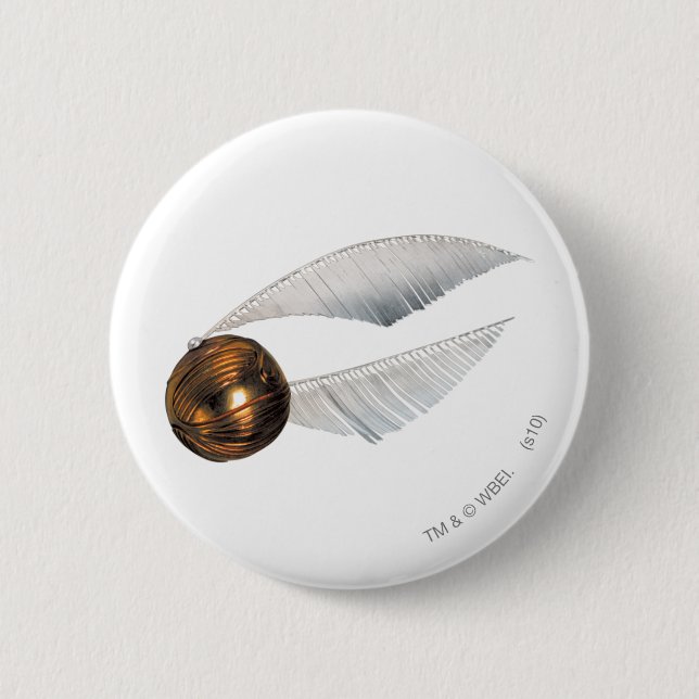 Bóton Redondo 5.08cm Feitiço Harry Potter | Golden Snitch (Frente)