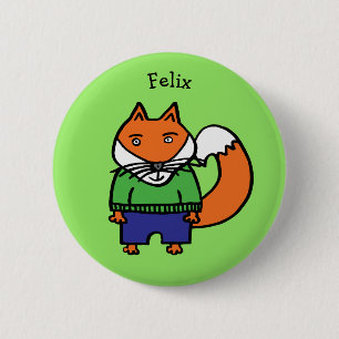 Bóton Redondo 5.08cm Felix a Raposa Personalizado