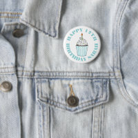 Feliz aniversário Cupcake Azul Glacé aspersor