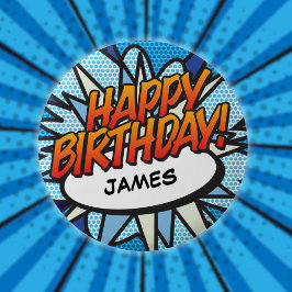 Bóton Redondo 5.08cm FELIZ ANIVERSÁRIO Diversão Moderna da revista em q