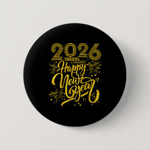 Bóton Redondo 5.08cm Feliz Ano Novo 2026 Festa Engraçada de Ano Novo pa