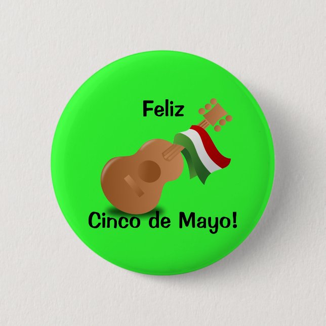 Bóton Redondo 5.08cm Feliz Cinco de Mayo! (Frente)