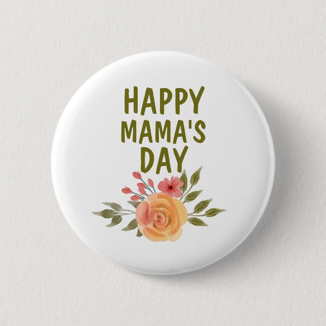 Bóton Redondo 5.08cm Feliz Dia das Mães (Frente)