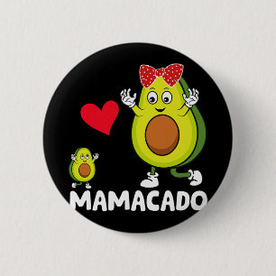Bóton Redondo 5.08cm Feliz dia de as mães Mamãe Melhor Mãe Avocado Mama