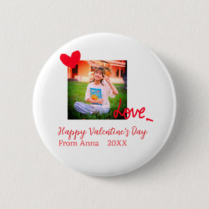 Bóton Redondo 5.08cm Feliz dia de os namorados de amor de coração verme