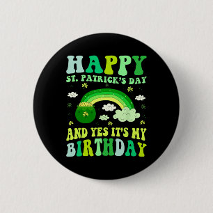 Bóton Redondo 5.08cm Feliz Dia de São Patrício Aniversário Saint Paddys