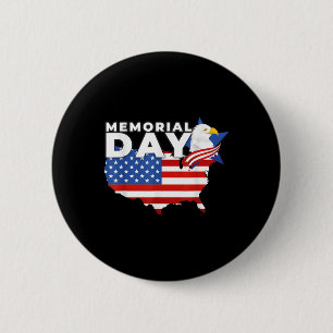 Bóton Redondo 5.08cm Feliz Dia Memorial Usa Sinalizador Honra 4 De Julh