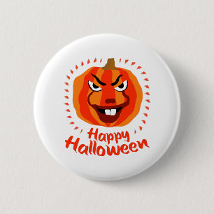 Bóton Redondo 5.08cm Feliz Halloween 🎃 Engraçado Scary Spooky Pumpkin