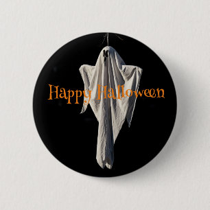Bóton Redondo 5.08cm Feliz Halloween Ghost