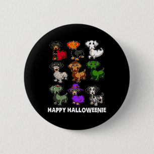 Bóton Redondo 5.08cm Feliz Halloweenie Dachshund Dachshund Halloween Gi