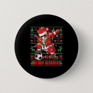 Bóton Redondo 5.08cm Feliz Kickmas Natal Futebol Ball Ugly Youth Swe