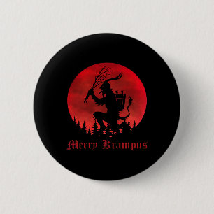 Bóton Redondo 5.08cm Feliz Krampus Natal Xmas Horror Feio Sweater E