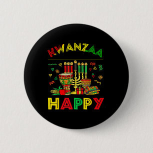 Bóton Redondo 5.08cm Feliz Kwanzaa Sete Princípios Das Mulheres Kwanzaa