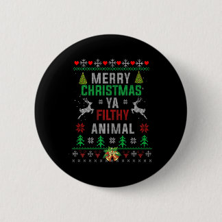 Bóton Redondo 5.08cm Feliz Natal Animal Sujo Ya Shirt Engraçado Xmas