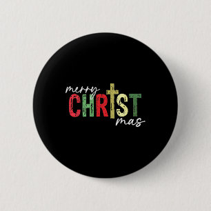 Bóton Redondo 5.08cm Feliz Natal Cristão Jesus Cruza Religião