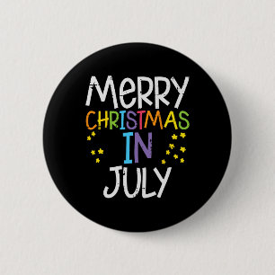 Bóton Redondo 5.08cm Feliz Natal Em Julho Estrelas Verão Xmas Mulheres